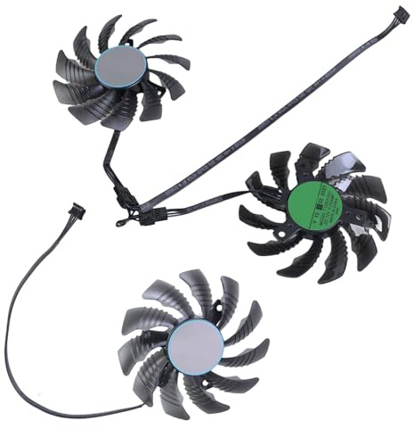 Mekalero 3 ventiladores VGA de refrigeración de tarjeta gráfica de 75 mm CF9010U12D 4 pines 12 V para 3060Ti 3070 3070Ti RTX3070