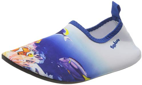 Playshoes Uv-Schutz Barfuß-Schuh Unterwasserwelt, Unisex - Bambini e ragazzi, Blu (Blue 7), 22/23 EU
