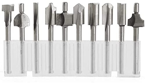 Mesee Juego de 10 brocas HSS de 1/8 pulgadas (3 mm) de carburo de grabado de carburo para herramientas rotativas para bricolaje, carpintería, ranurado, tallado, fresado y recorte