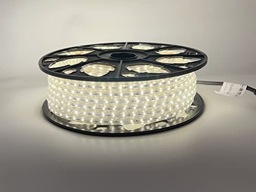 LEDZEIT - Profi Serie - LED ljuslist 50m ute och inne, 220V-240V, varmvit, dimbar, strip light, går att förkorta. Expanderbar, Vattentät, för byggnad, affärer, projekt, dekoration