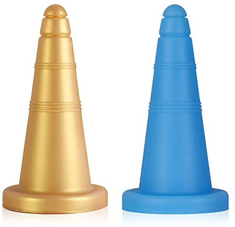 Jomyu Monster Analplug mit Saugnapf Groß Realistischer Penis Analdildo Weibliche Vaginal Masturbation Prostata Massager Buttplug für Frauen Männer Anfänger Fetisch Analsexspielzeug (Golden M)