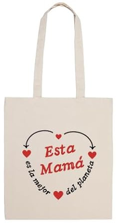 La Tostadora Tote Bag Tela Dia De La Madre - Bolsa De Algodon Que Regalar a Tu Madre - Bolsa de Regalo Madre Mama Abuela - Regalos Originales Para Mujer - Mama la Mejor del Planeta