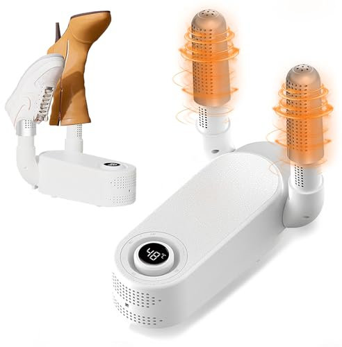 Asciuga Scarpe Elettrico, Asciugatrice Portatile Asciugascarpe con Timer Scalda Scarponi Igienizzante Elimina Odori Asciuga Guanti per Scarpe Guanti Cappelli Calzini Scarponi da Sci