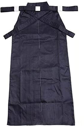 Kendo Toppar Aikido Samuraj Hakama kampsport kläder kimono skjortor kostymer, Kjol-blå, 175CM