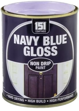 PEBBLE HUG Navy Blue Gloss Non-Drip Paint, Quick Drying Formula, DIY Projects, Ideal for Wood, Metal, Plastic, Furniture, Perfect for Interior and Exterior Use, 300ml, (1 Pcs)
