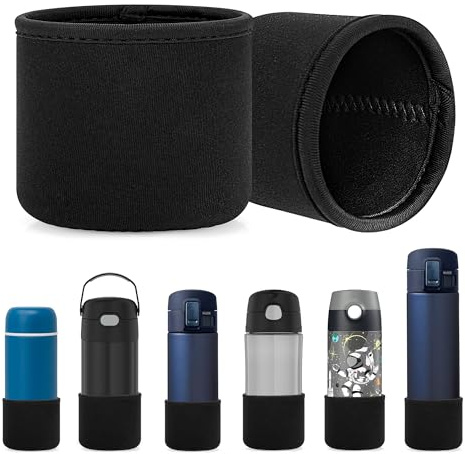 Linkidea Paquete de 2 fundas de neopreno para botellas de agua compatibles con Thermos FUNTAINER Steel/Tritan de 12 onzas/16 onzas, Ion8 Sport de 12 onzas, JARLSON, protector universal de parachoques