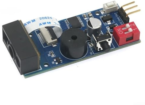 Modulo scanner di codici QR e codici a barre da 5 V con porte USB e UART per il collegamento del sistema incorporato, supporta più formati di codice 1D/2D, include sorgente luminosa integrata