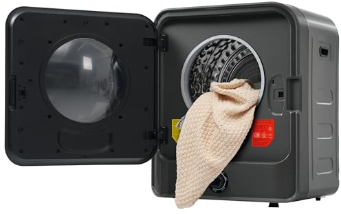 Generiskt effektiv lufttork 3 kg (tacks. 4,5 kg) | 830 W rostfri ståltrumma | 5 program överhettningsskydd | väggmonterad och platsbesparande | Energieffektiv [klass G]