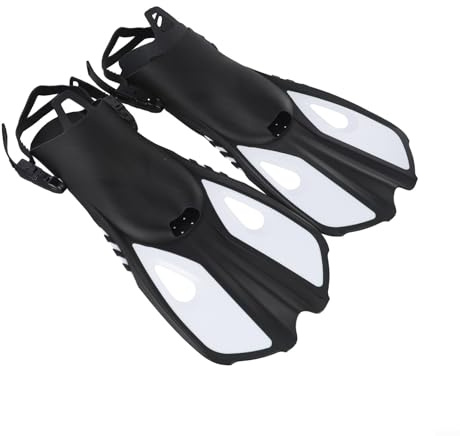 Zilimontt Aletas de esnórquel ajustables para adultos, aletas de natación de silicona ligeras con ajuste seguro, ideal para esnórquel, entrenamiento de natación y buceo, construcción de polipropileno
