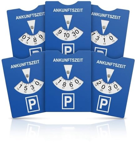 HAPZUR 6 permisos de estacionamiento temporales, temporizadores de estacionamiento de papel, aptos para estacionamiento de automóviles, discos de estacionamiento.
