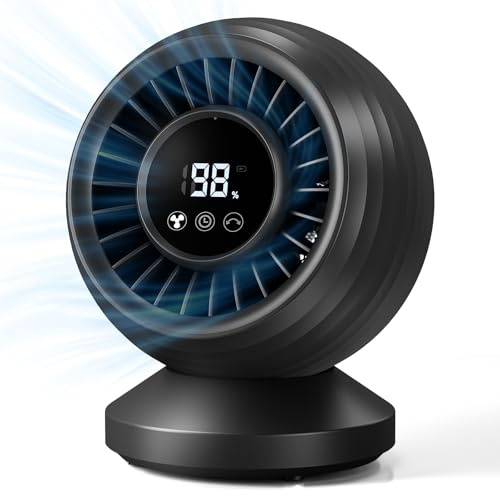 Orvyna Ventilatore da Tavolo Silenzioso 22 dB, Circolatore d’Aria 3D Turbo