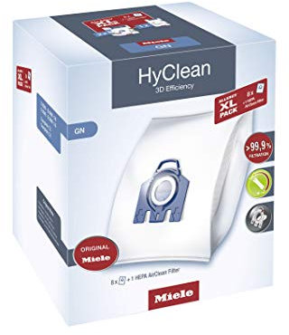 Miele Allergy XL-Pack GN Dust Bag, Accessory for Vacuum Cleaner (Miele, Complete C3, Complete C2, Classic C1, S 400, S 600, S 800, S2, S5, S8), Box with 8 Bags