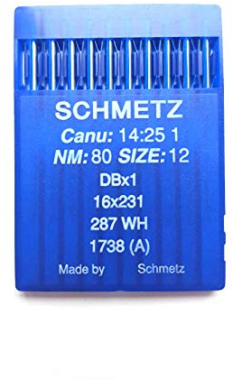 Schmetz - Aghi per macchina da cucire industriale 16 x 231 Canu, 14:25 1 (confezione da 10). 12/80