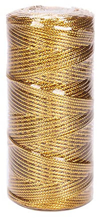 JIHUOO Ficelle de Noël décorative métallique à Paillettes - 100 m - pour Loisirs créatifs - Doré