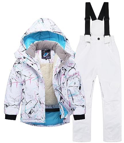 AIMISYOU Kids Ski Jackets Boy Pants Set Size 8-9 Snowsuit Girl Winter Snowboard Rain Coat