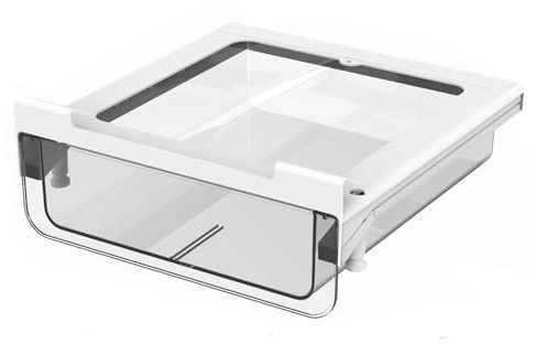vacane Refrigerator Organizer Drawer, Clear Under Shelf Drawer,Pantry Drawer Under Cabinet Shelf Hanging Storage, Pull Out Fridge Bins Organizer