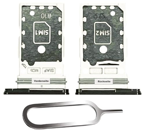 IS-TECK SIM-Kartenhalter Ersatz SIM-Tray Kompatibel mit Samsung Galaxy S23 Ultra 5G Dual inklusive SIM-Nadel SIM-Kartensteckplatz (Phantom Black)