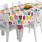 HEKO PANELS Tischdecke 140 x 110 cm Abwaschbar Tischtuch Gartentischdecke Fleckschutz Wasserabweisend Tafeldecke Donuts