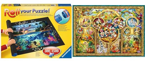 Ravensburger Roll Your Puzzle - Puzzlematte für Puzzles mit bis zu 1000 Teilen & Puzzle 15266 - Die schönsten Disney Themen