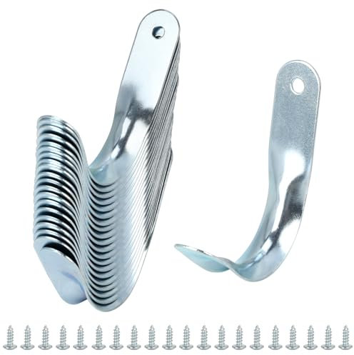 QWORK® Paquete de 20 ganchos duraderos para dispositivos, ganchos de garaje - 20 ganchos individuales para garaje, jardín, cobertizo, taller