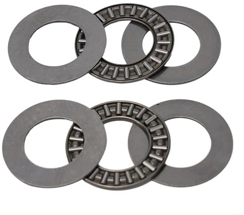 Zeroupshop Kit de dirección para cortacésped, rodamientos de agujas de empuje con arandelas, juego de dirección para cortacésped, reducción del desgaste, control preciso (2 juegos)