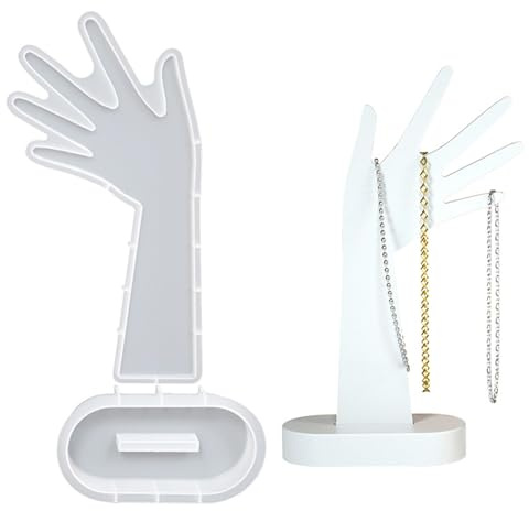 Smycken silikonform – smyckesställ, displayform | premium flexibel silikonutställning form, glänsande hartsstativ för ringar och halsband, dekorativ arrangör, sovrum