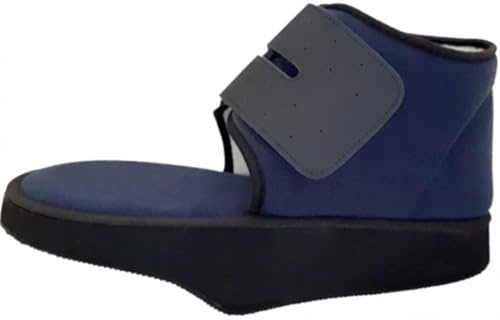 p age Baruk - Zapato postoperatorio ortopédico con cierre ajustable, color azul (S, sin borde)