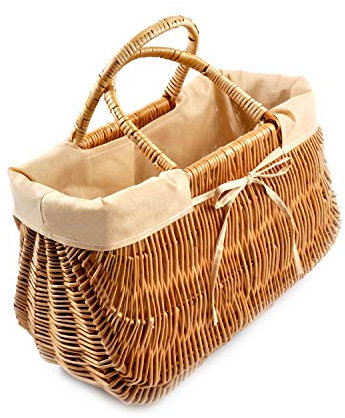 MyBer® Handtasche aus Weide Tasche Weidenkorb Tragekorb Korbtasche Korb Weidenkorb K4-489-SB