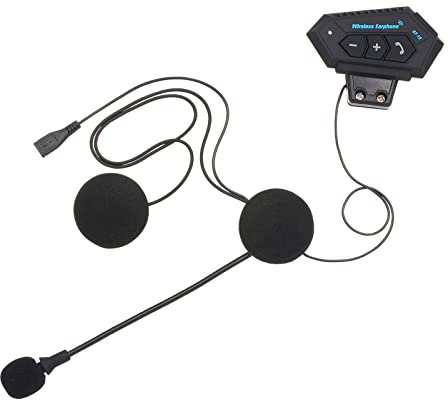 Docooler Motorcycle Helmet Headphones BT+EDR Headset Wireless Helmet Earphones Hands free with Mic Music Call Control USB Charging