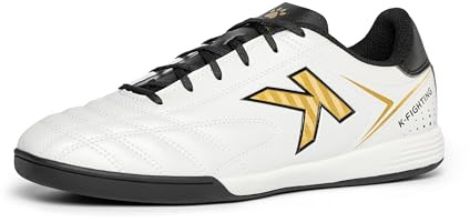Kelme Football Boots Mens Astro Turf Football Boots Trainers Outdoor Cleats Athletics Sneakers Teens Professional Soccer Shoes White UK 7.5