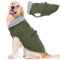 Lelepet Hundemantel Winterweste Reflektierende Fleece Hundejacke für Mittelgroße Hunde Wasserdicht Hundejacke Wintermantel Warme Winterjacke mit Verstellbarer Schnalle, Armeegrün L