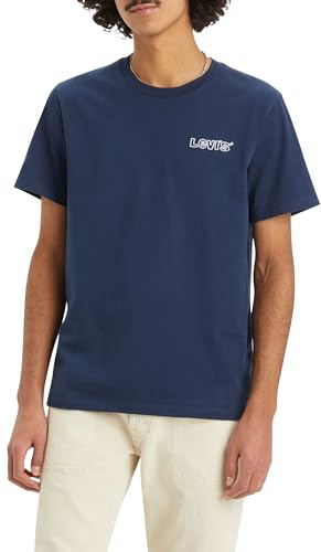 Levi's Graphic Crewneck Tee T-shirt, Rope Batwing Dress Blues, XS Uomo