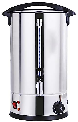 ANSNOW Urna de Té Eléctrica de Acero Inoxidable para Catering, Caldera de Agua Caliente para Elaboración de Cerveza Casera, Uso Comercial U Oficina para Té/Café/Agua Caliente/-/19L