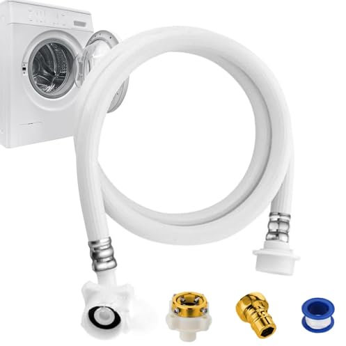 Qutalmi Manguera de agua para lavadora,Manguera para lavadora,Líneas de suministro y conexión de mangueras para lavadoras portátiles - Manguera de entrada de agua, líneas de suministro de agua de