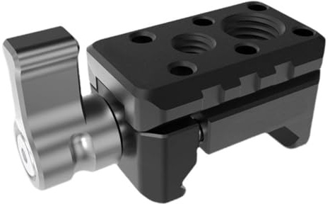 Lätt aluminium skjutskenor monteringsklämma för stativ snabbfrigörande design kompatibel 1/4 3/8 kameratillbehör glidsäkra kameramonteringsfästen