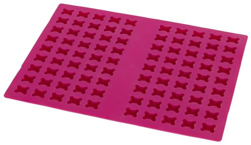 Kerbl Pet Bakmatta, Bakning Av Hundkakor, Hundkakor, 32.5 X 23 X 1.2 Cm, Bpa-Fri, Silikon, 90 Styck, Benform, Godkända För Livsmedel, Lämpar Sig För Ugn Och Frys
