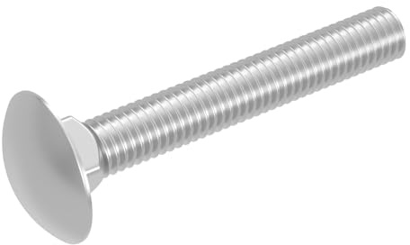 SECCARO Bullone a testa tonda M8 x 50 mm, acciaio inox V2A VA A2, DIN 603 / ISO 8677, testa traliccio con collo quadro, 20 pezzi