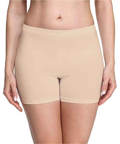 Merry Style Pantaloncini Palestra Donna in Viscosa Shorts Donna per Il Fitness Allenamento Jogging Pantaloncini Sportivi Yoga Hot Pants MS10-283 (Beige, XL)