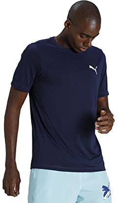 PUMA Herren Active Small Logo Tee T-Shirt, Peacoat, L