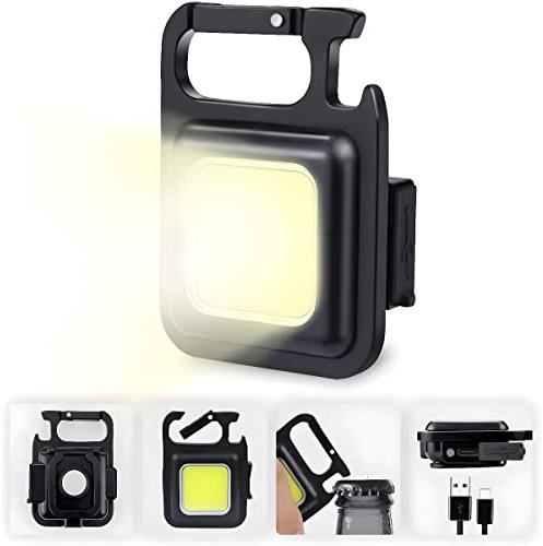 Wixann Keychain Flashlight,500mAh LED Rechargeable Torch,Mini Torch 1000Lumens,4 Light Modes Portable Outdoor Work Light for Daily Use
