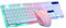 Ensemble de Clavier et de Souris de Jeu, Pack de rétroéclairage LED Filaire pour Les utilisateurs de Joueurs PC GTX300, Blanc