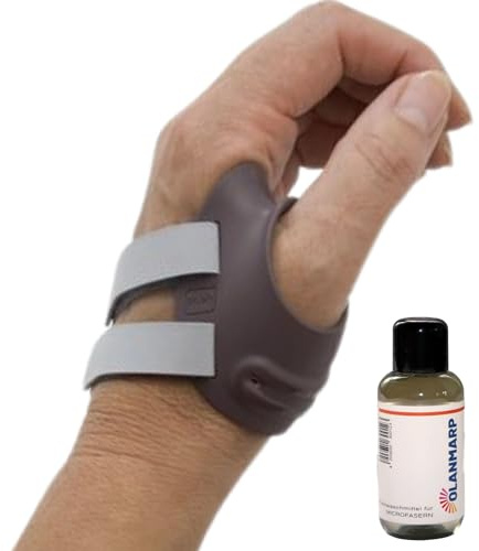 Ofa Push Ortho CMC tumortos osteoartrit, minskar smärta, postoperativt bandage + Olanmarp tvättmedel för mikrofiber 50 ml (vänster, storlek 1)