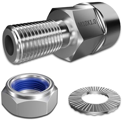 EMTB Achsadapter M10 x 1.0，Universal Fahrrad Achsadapter für M10 x 1.0 Vollachse，Universal Fahrrad Achsadapter für Fahrrad Kupplung, Unisex Fahrrad Achsadapter für Anhänger Adapter