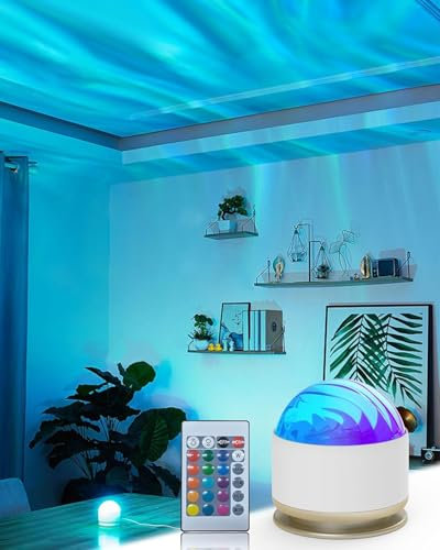 Coollamp lux ocean lampe, Galaxy projector，Sternenhimmel projektor kinder, Polarlicht lampe，Mit Fernbedienung für Schlafzimmer, Kinderzimmer und Partydekorationen