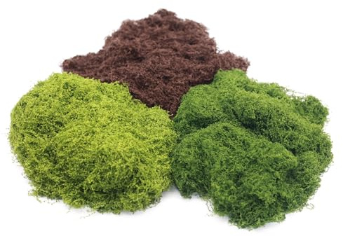 OYIWINMI 150g Musgo Artificial para Decoracion, Musgo Falso Decorar, Musgo Decorativo para Manualidades, Ideal para Decoración de Paredes, Acuarios y Modelismo