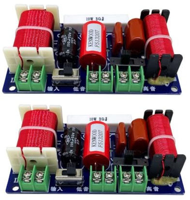 Asyduey 2 Uds 2 Vías 250W 2500Hz-3000Hz Divisor de Frecuencia Circuito de Filtro de Altavoz DIY Cine en Casa Bajo HiFi Estéreo Audio Crossover