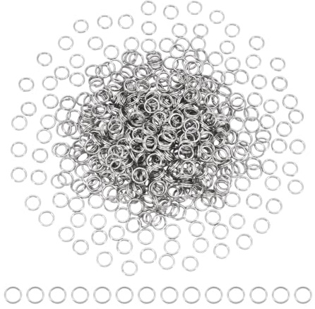 UNICRAFTALE 500 Pièces Anneaux de Jonction 3.5mm Acier Inoxydable Double Boucles Mini Anneaux de Clé en Vrac pour Fabrication de Bijoux Colliers Bracelets Boucles d'Oreilles