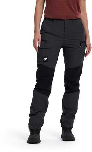 RevolutionRace Nordwand Outdoor Hose für Damen, Hose zum Wandern und für viele Outdoor-Aktivitäten. Robuste und langlebige Wanderhose, Trekkinghose und Arbeitshose für Damen, Anthracite/Black, XL