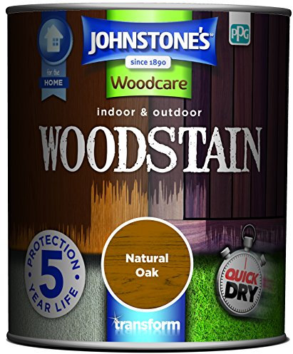 Johnstone's Woodcare Indoor and Outdoor Woodstain - Natural Oak 750ml
