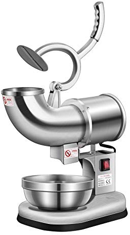 VIVOHOME Electric Dual Blades Ice Crusher Shaver Snow Cone Maker Machine Silver 440lbs/hr for Home and Commercial Use